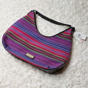 Nine & Co Striped Multicolor Shoulder Bag NWT